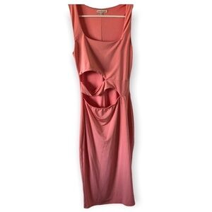 3/$15 Charlotte Russe sleeveless bodycon midriff cutout midi  dress